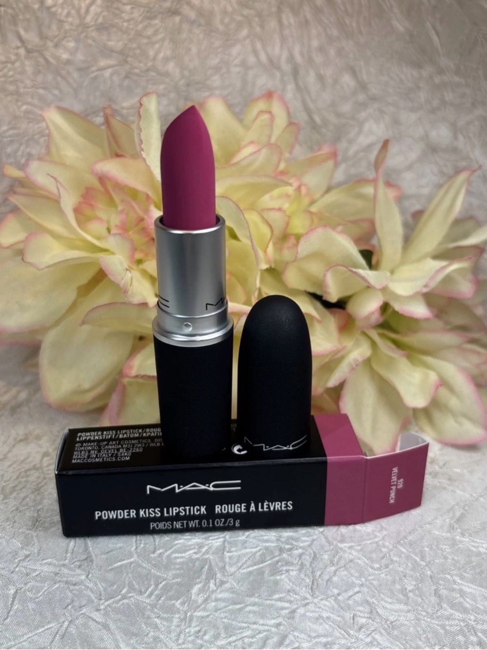 MAC Powder Kiss Lipstick - 920 VELVET PUNCH - Full Size NIB Disc HTF